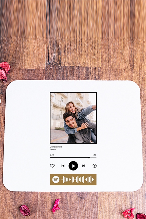 Kişiye Özel Spotify Tasarım Fotoğraflı Mouse Pad