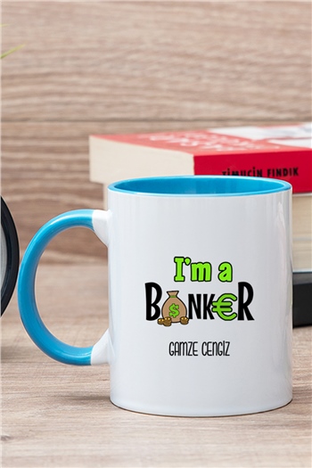 Bankacı İçi Renkli Kupa Bardak