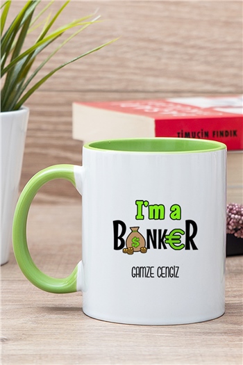Bankacı İçi Renkli Kupa Bardak