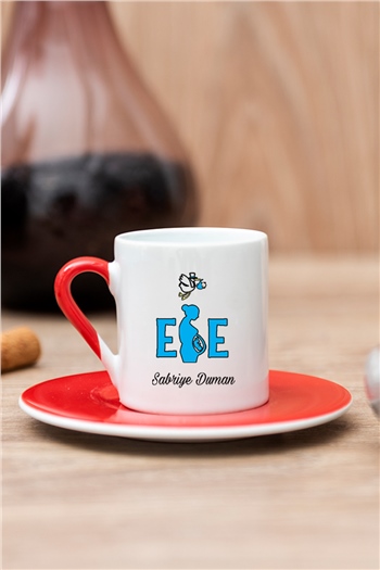 Ebe Renkli Türk Kahvesi Fincanı