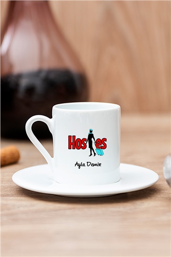 Hostes Beyaz Türk Kahvesi Fincanı