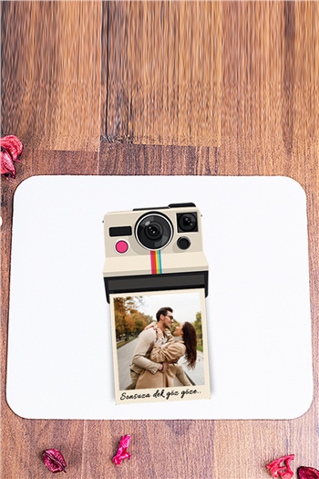 Kişye Özel Polaroid Tasarım Fotoğraflı Mouse Pad