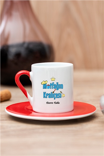Mutfağın Kraliçesi Renkli Türk Kahvesi Fincanı