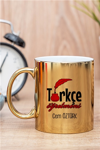 Türkçe Öğretmeni Gold - Silver Kupa Bardak